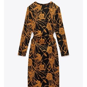 Zara cut out jacquard dress